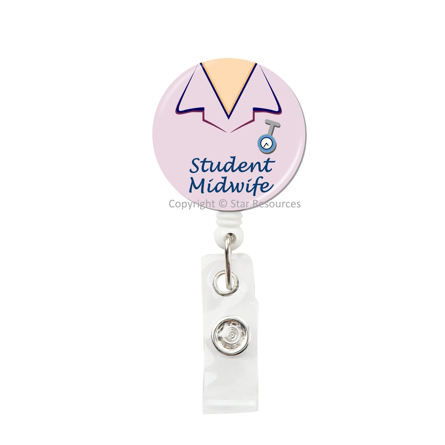 Student Midwife ID Badge Reel Card Or Key Holder - Gift