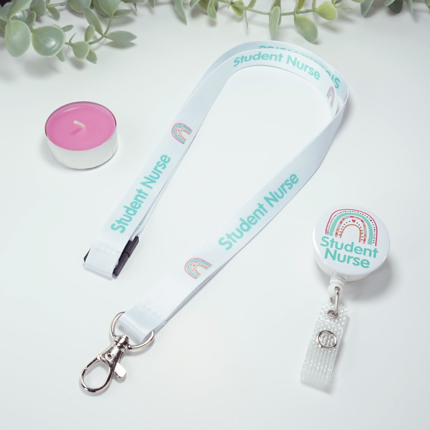 Cute Student Nurse Lanyard and Badge Reel Set For ID Badge, Flashcards Or Key Holder - NHS Gift